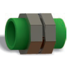 Aquaplus 1'' Brass Union PPR Socket